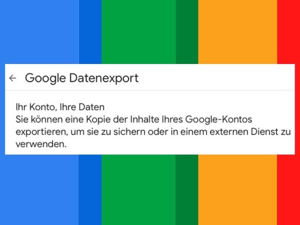 Screenshot Google Drive Datenexport